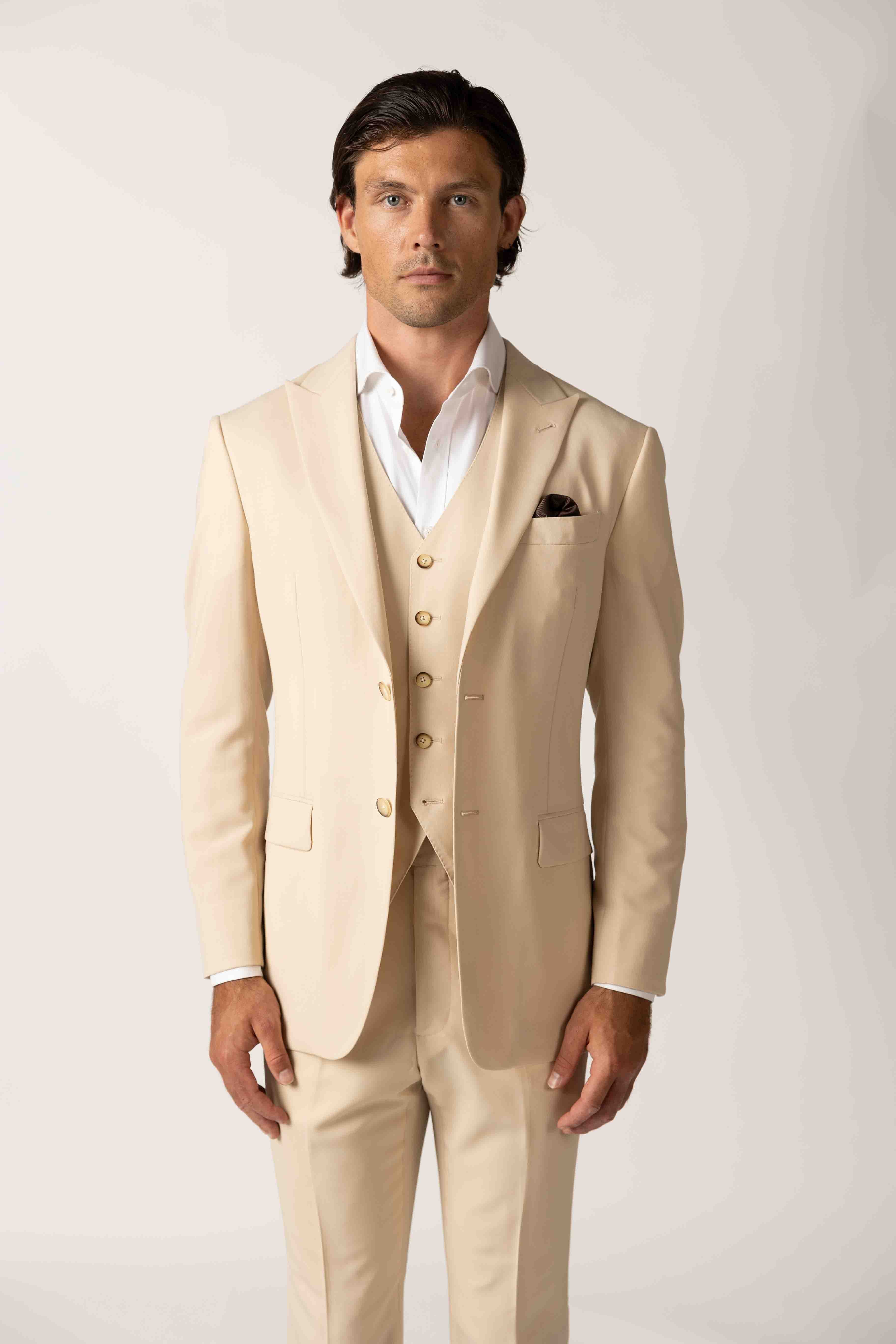 Classic Sand Beige Custom Suit