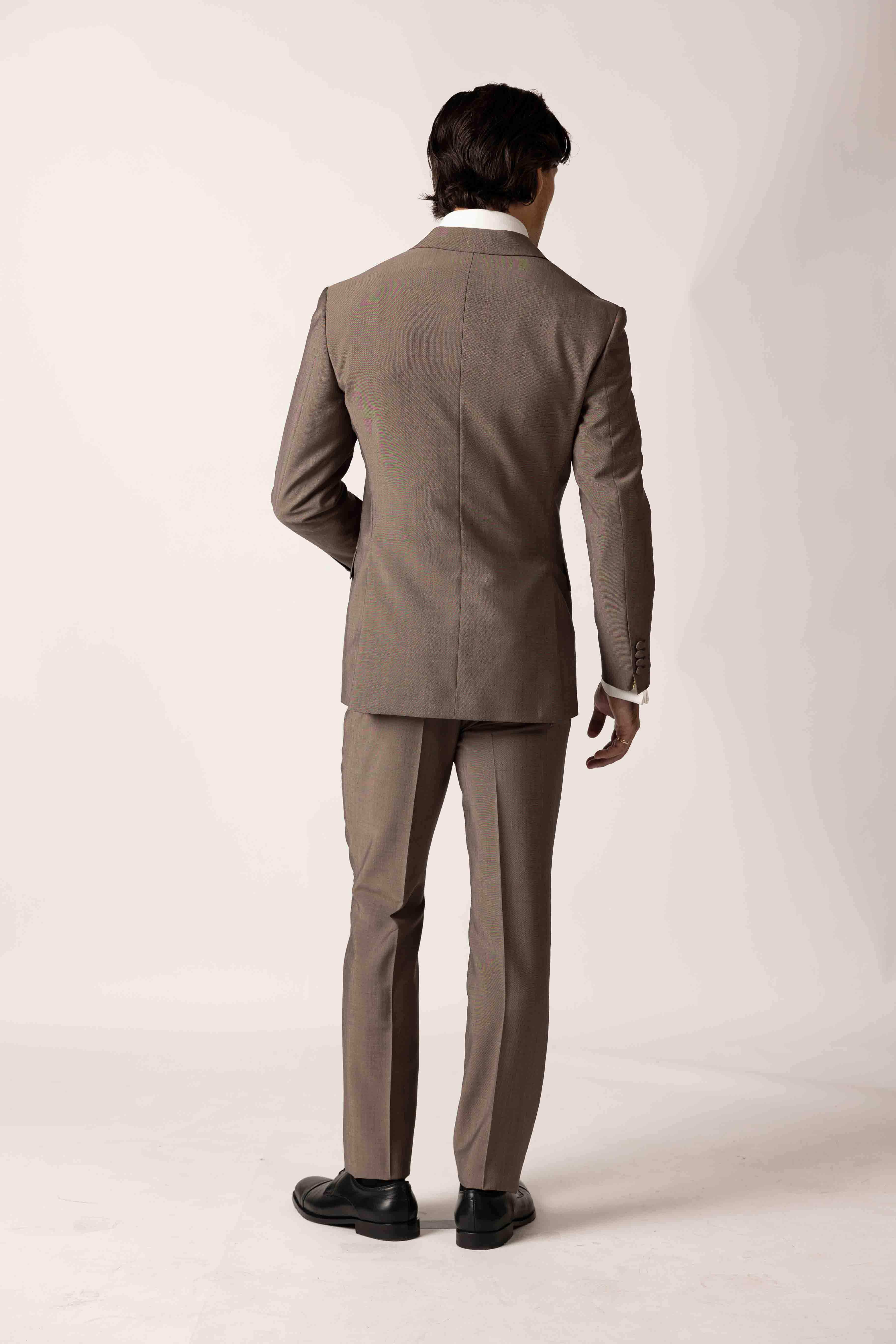 Mocha Brown Double-Breasted Suit