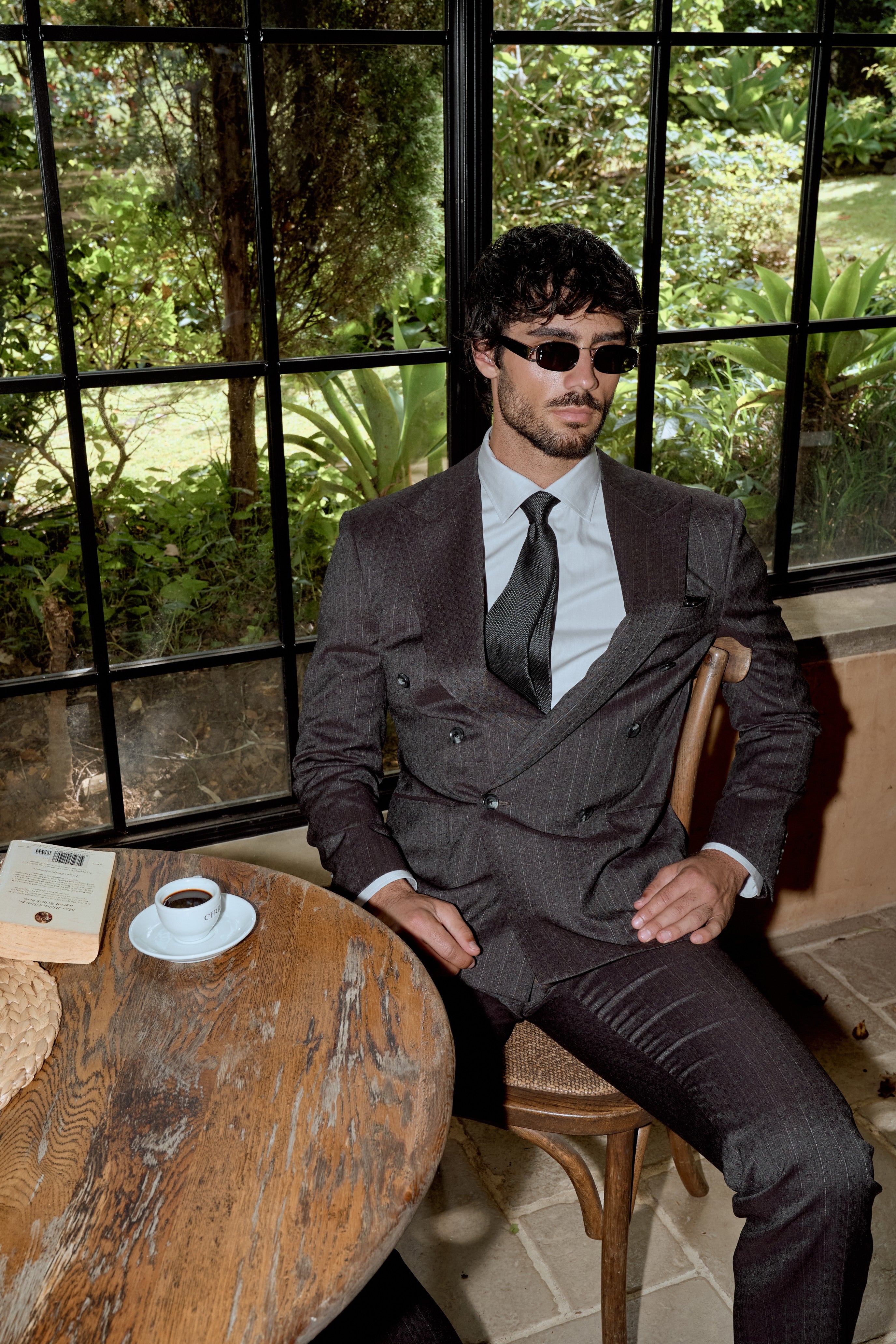 Midnight Black Pinstripe Custom Suit
