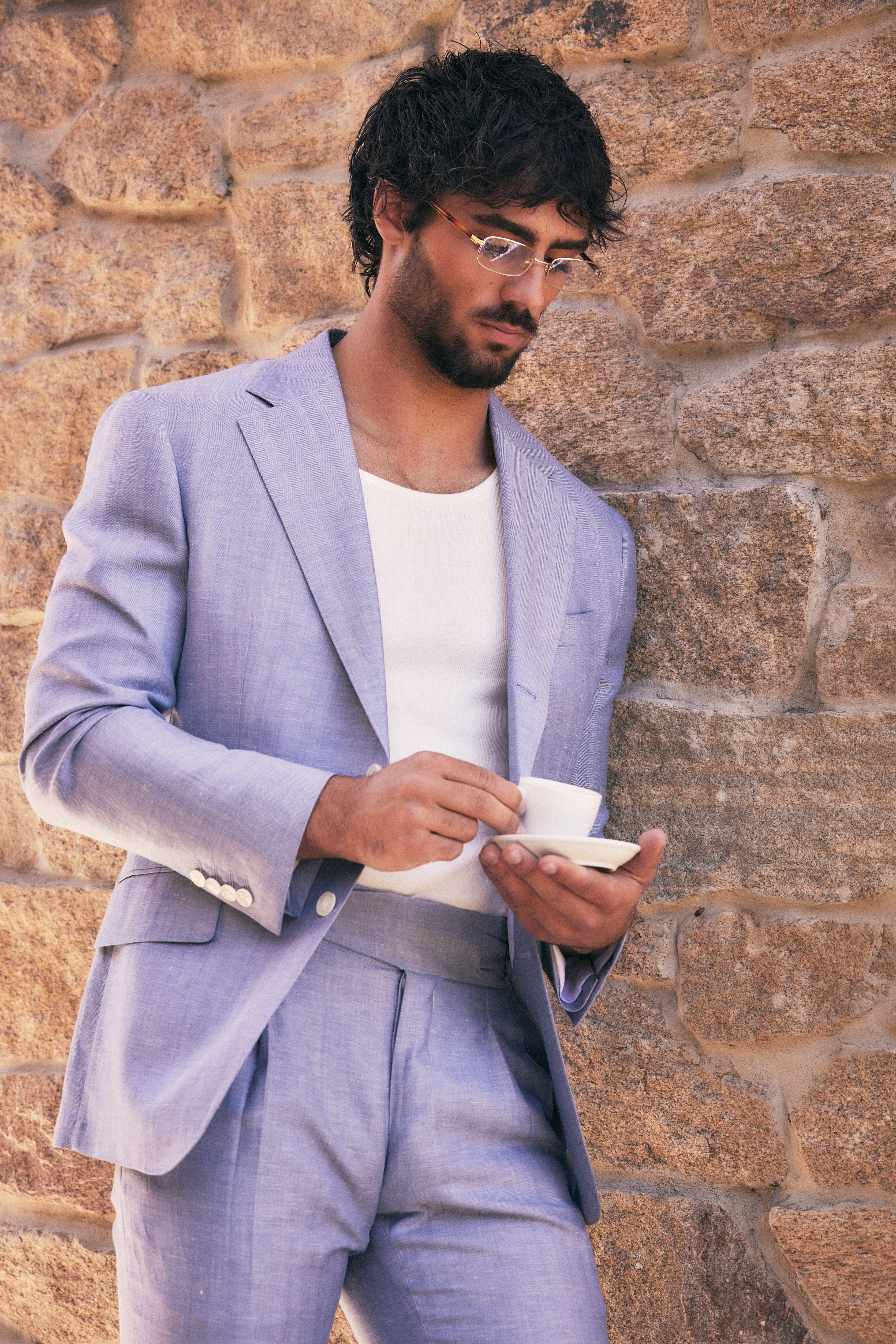 Classic Ice Blue Custom Suit