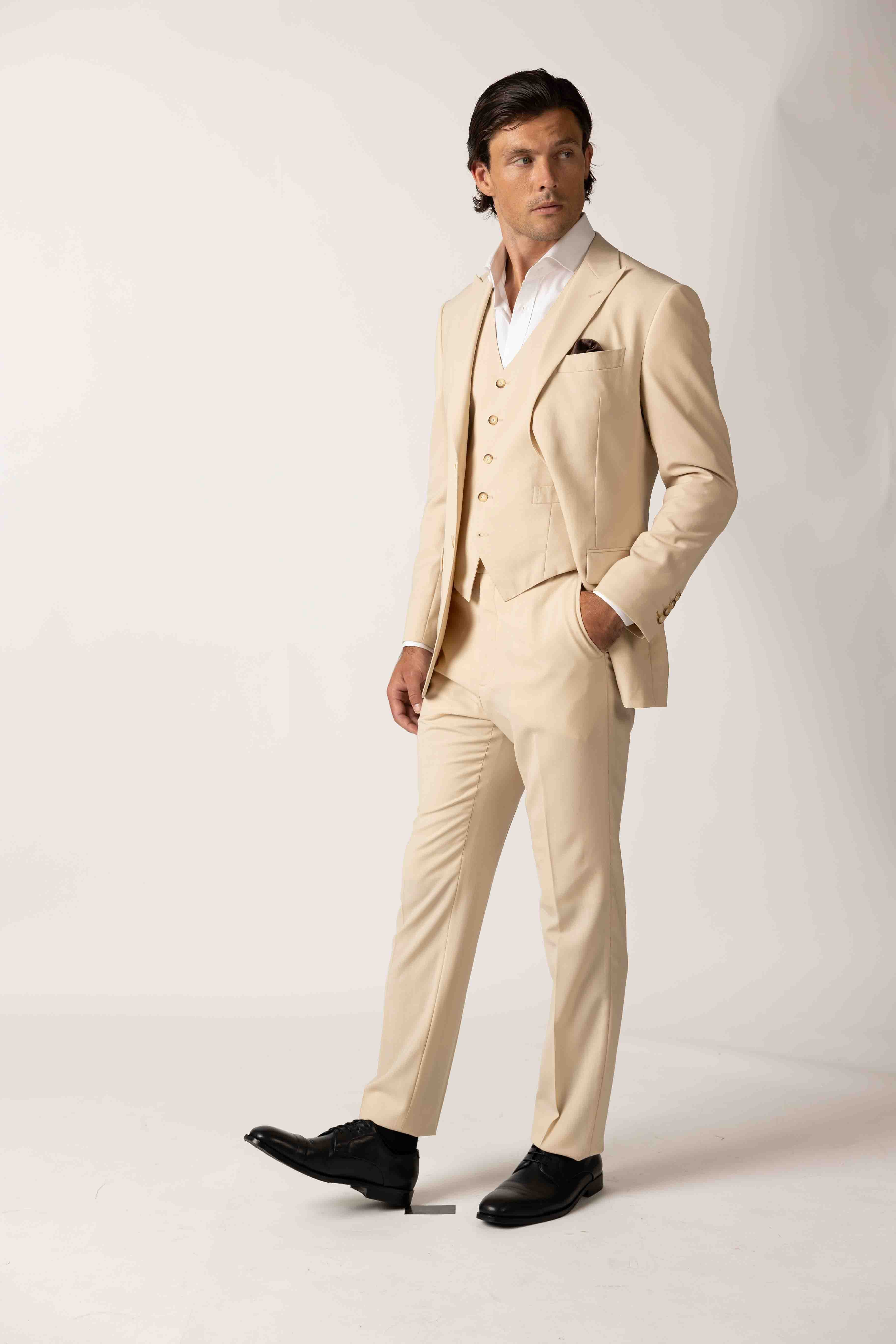 Classic Sand Beige Custom Suit