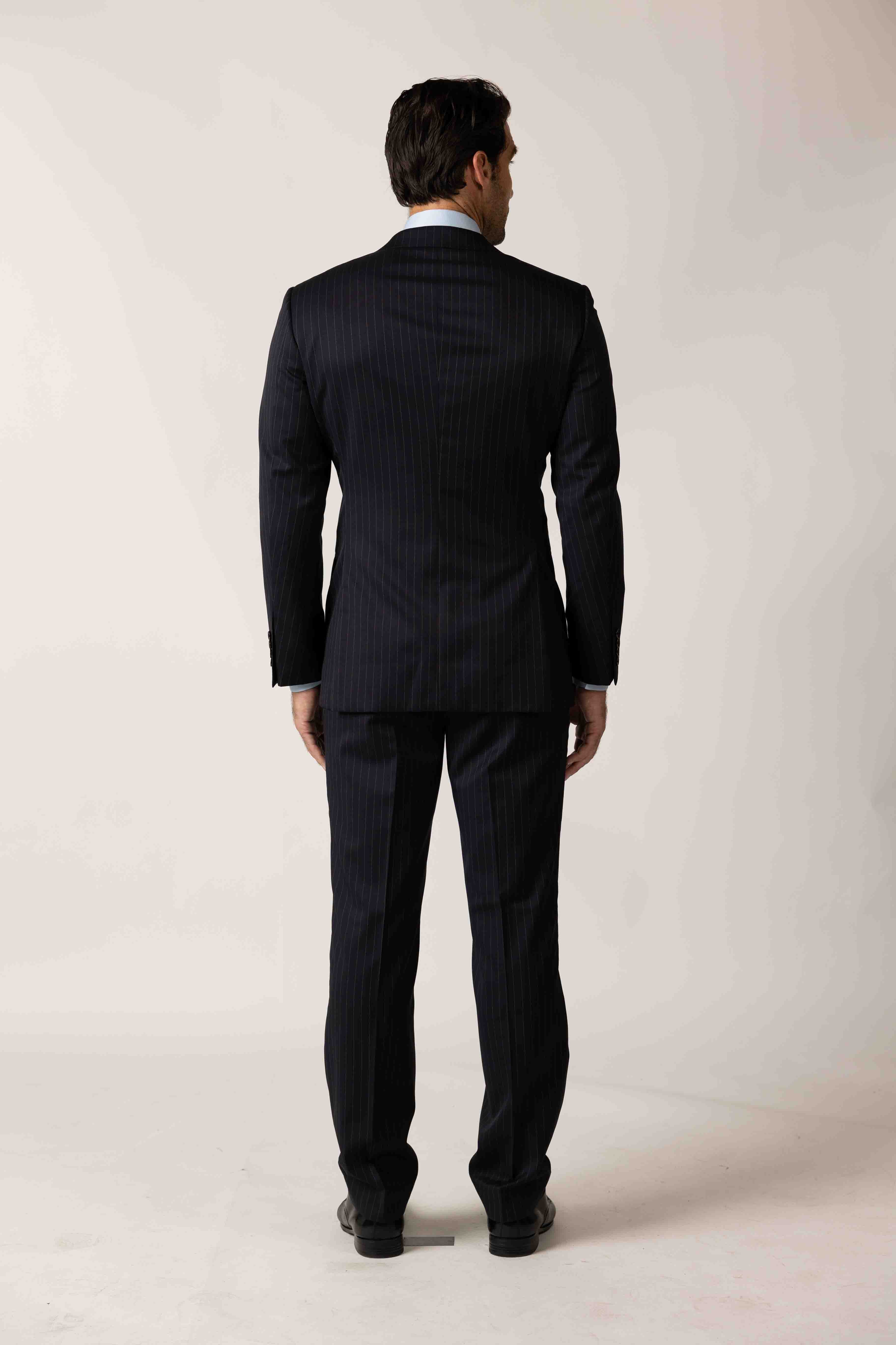 Midnight Navy Pinstripe Suit