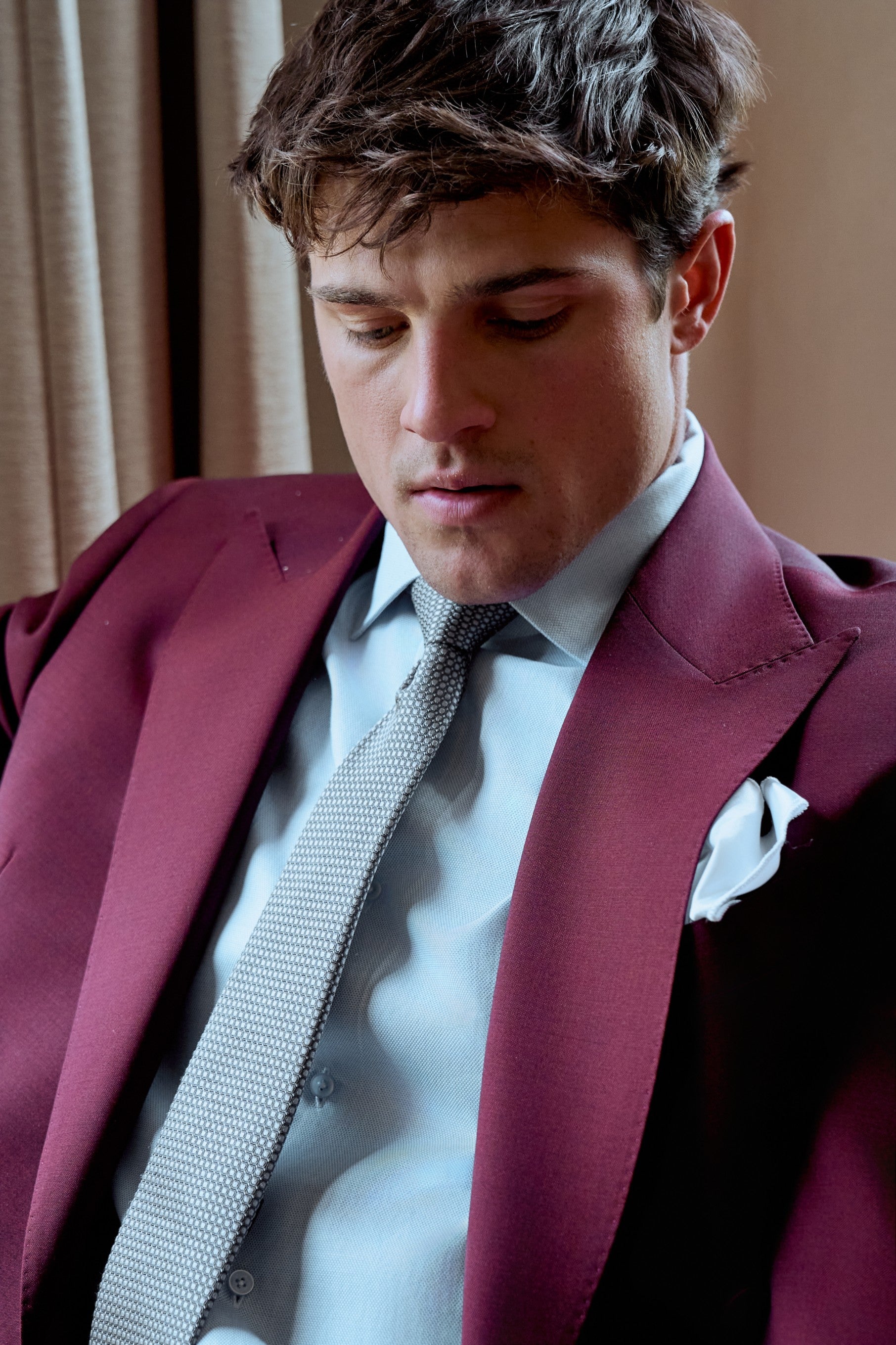Burgundy Royale Double-Breasted Custom Suit