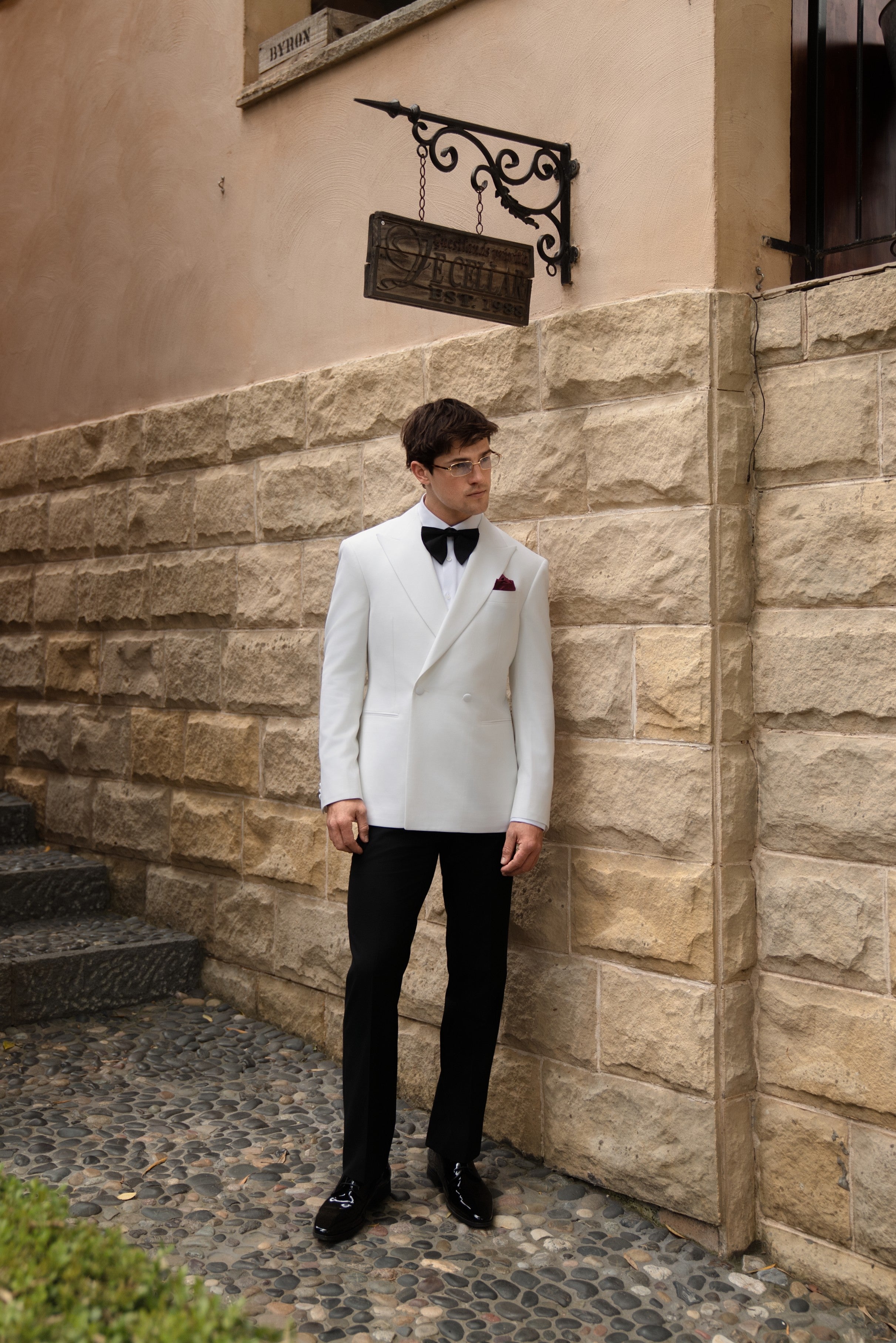 Classic White Double-Breasted Custom Wedding Tuxedo